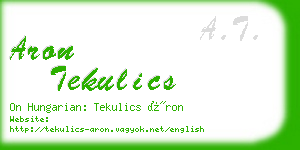 aron tekulics business card